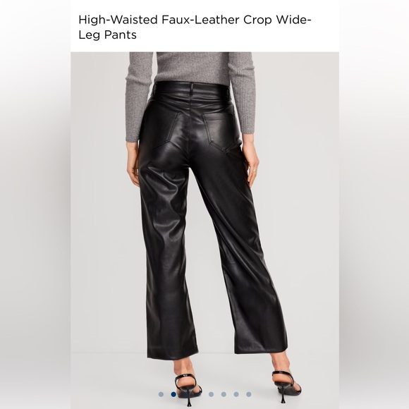 Old Navy faux leather crop pants - Picture 2 of 4